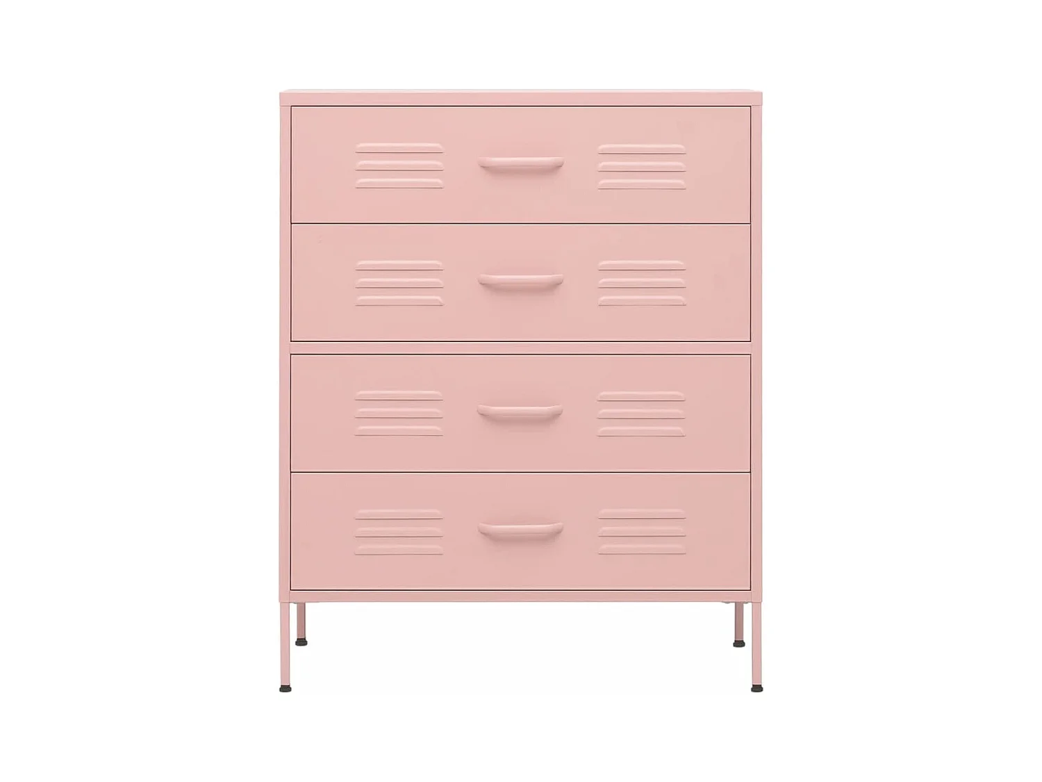 Cassettiera rosa 80x35x101,5 cm Acciaio