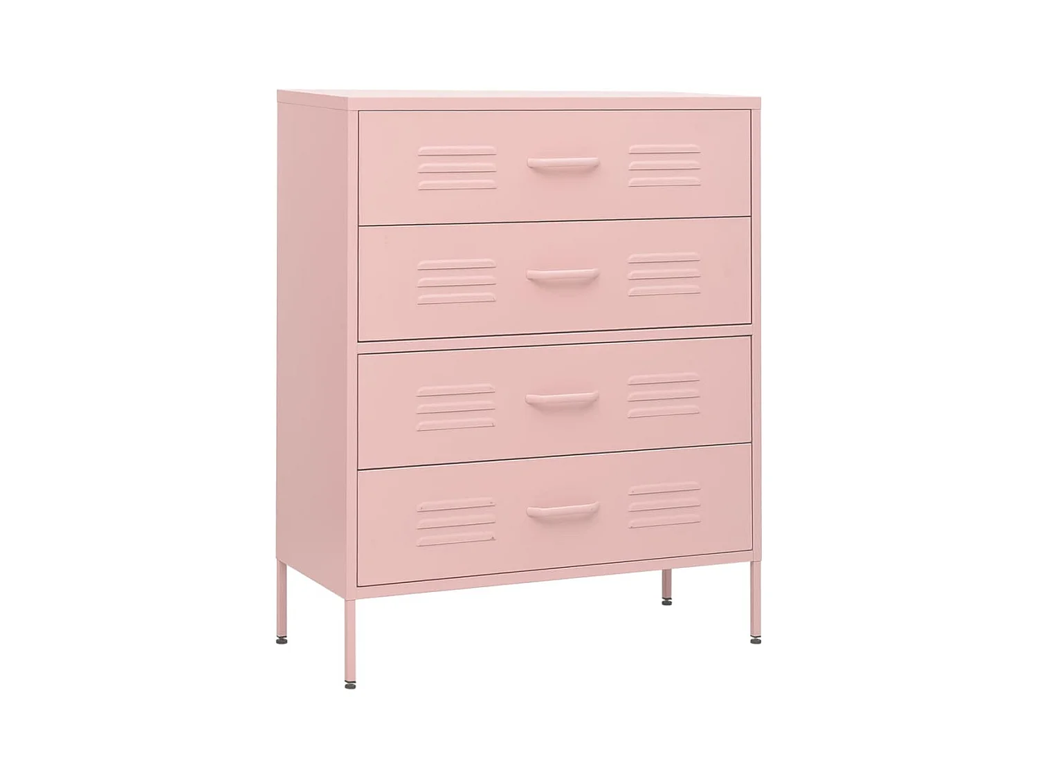 Cómoda rosa 80x35x101,5 cm Acero