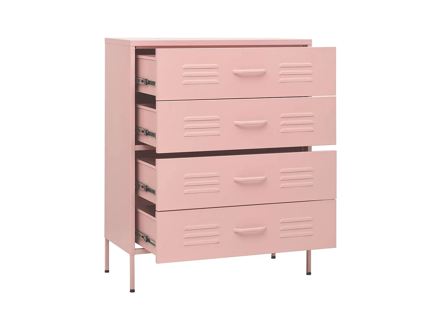 Cómoda rosa 80x35x101,5 cm Acero