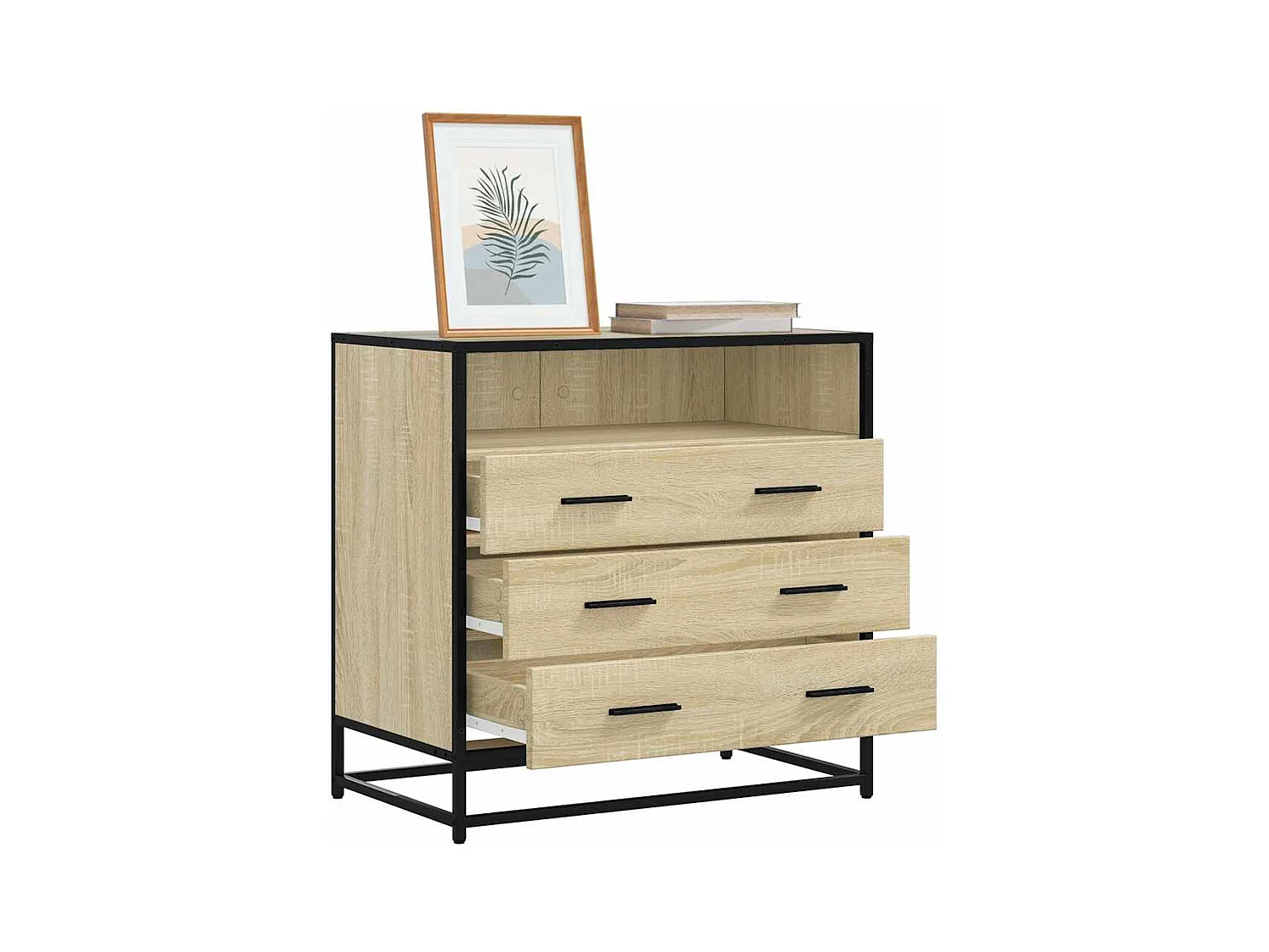 Commode chêne sonoma 70x41x70 cm bois d'ingénierie