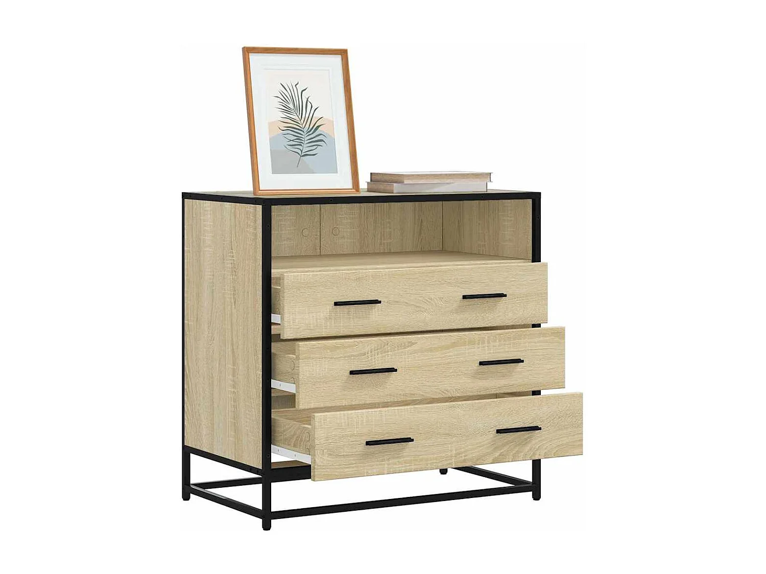 Commode chêne sonoma 70x41x70 cm bois d'ingénierie