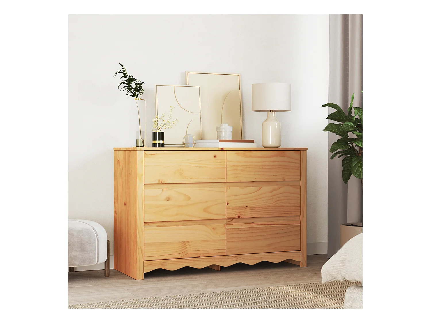 Commode  111x43x73,5 cm Bois de pin massif