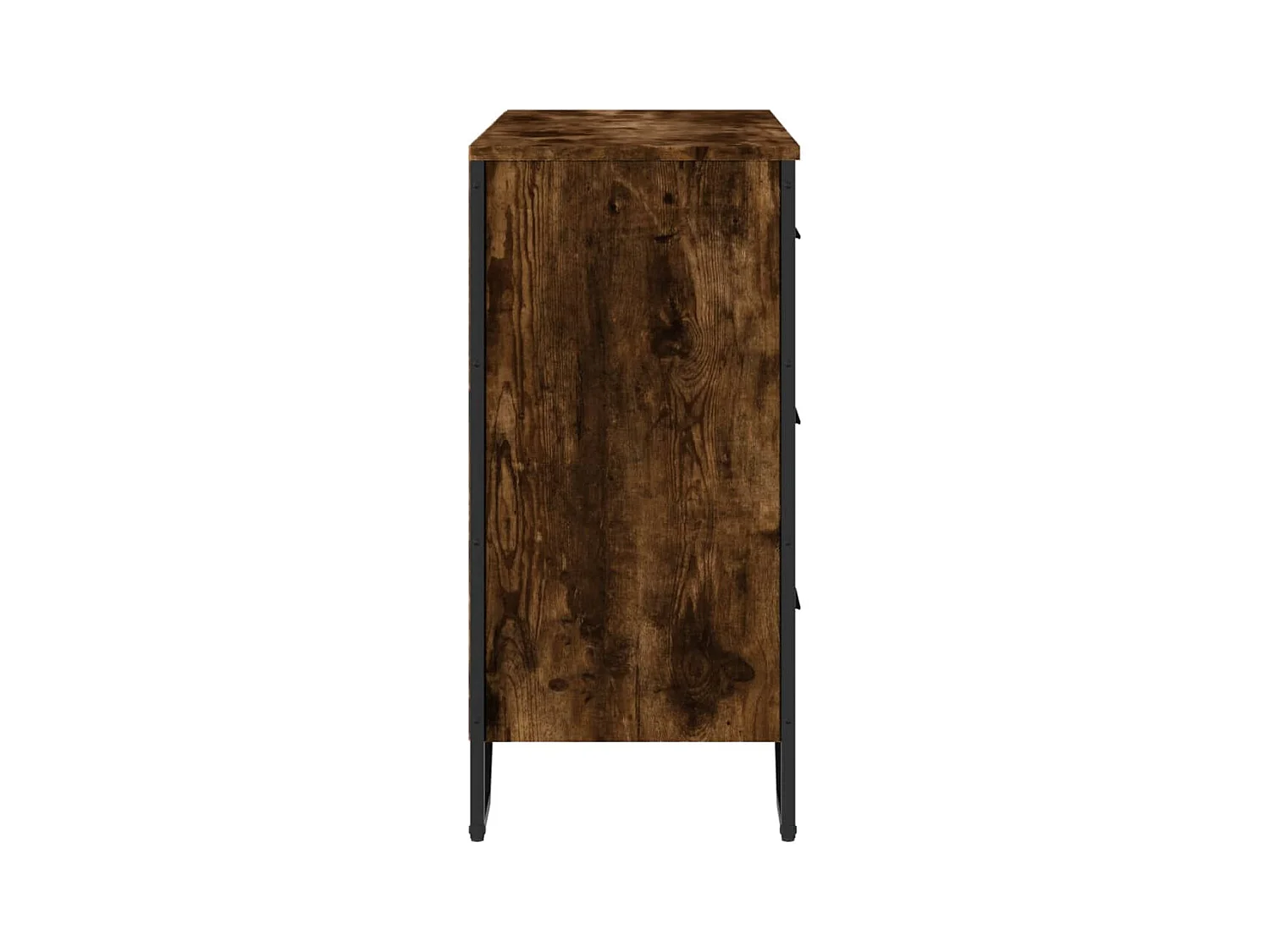 Gerookte eikenhouten ladekast 91x35,5x74,5 cm bewerkt hout