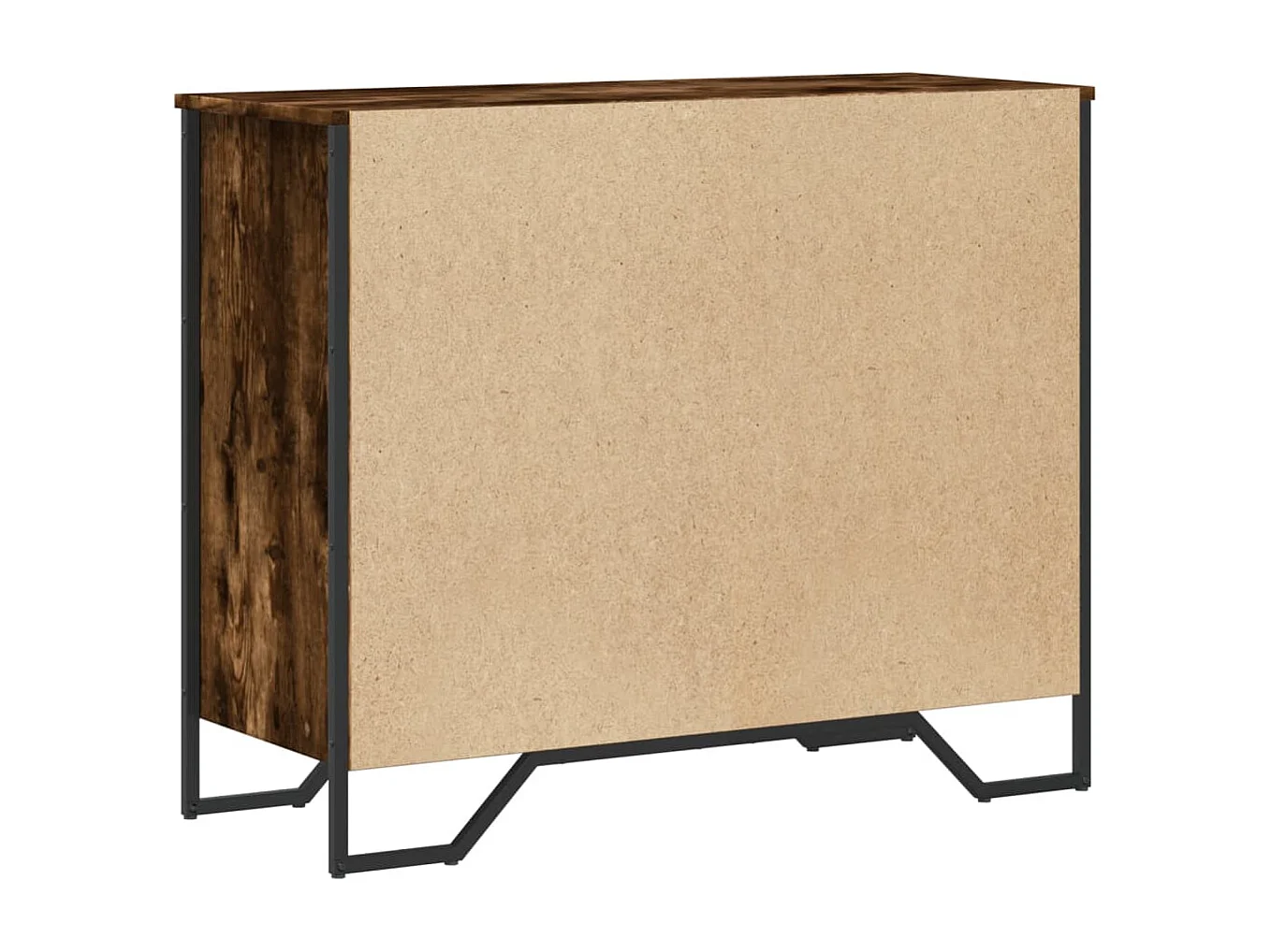 Cassettiera in rovere affumicato 91x35,5x74,5 cm in legno ingegnerizzato