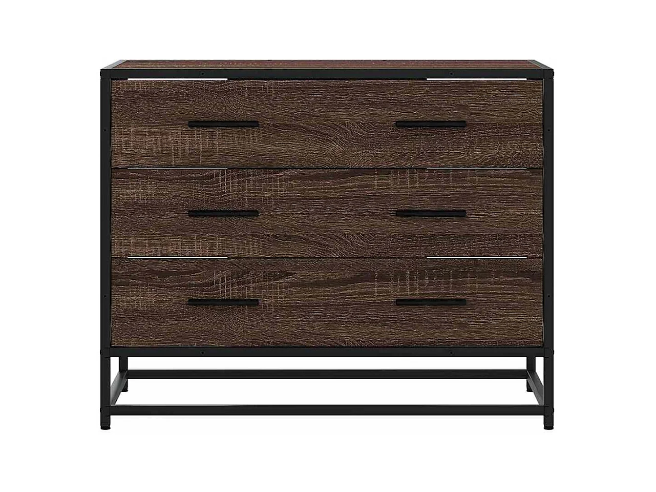 Commode chêne marron 70x41x56 cm bois d'ingénierie