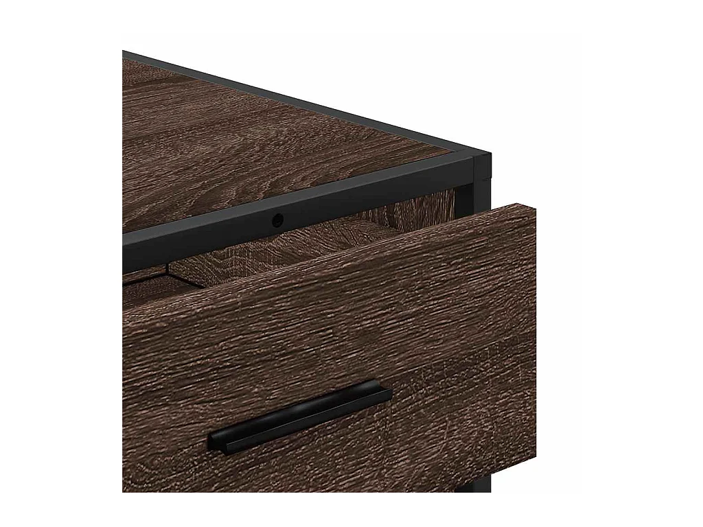 Commode chêne marron 70x41x56 cm bois d'ingénierie