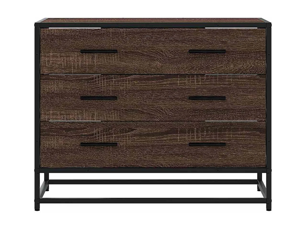 Commode chêne marron 70x41x56 cm bois d'ingénierie