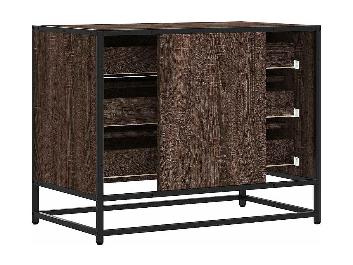 Commode chêne marron 70x41x56 cm bois d'ingénierie