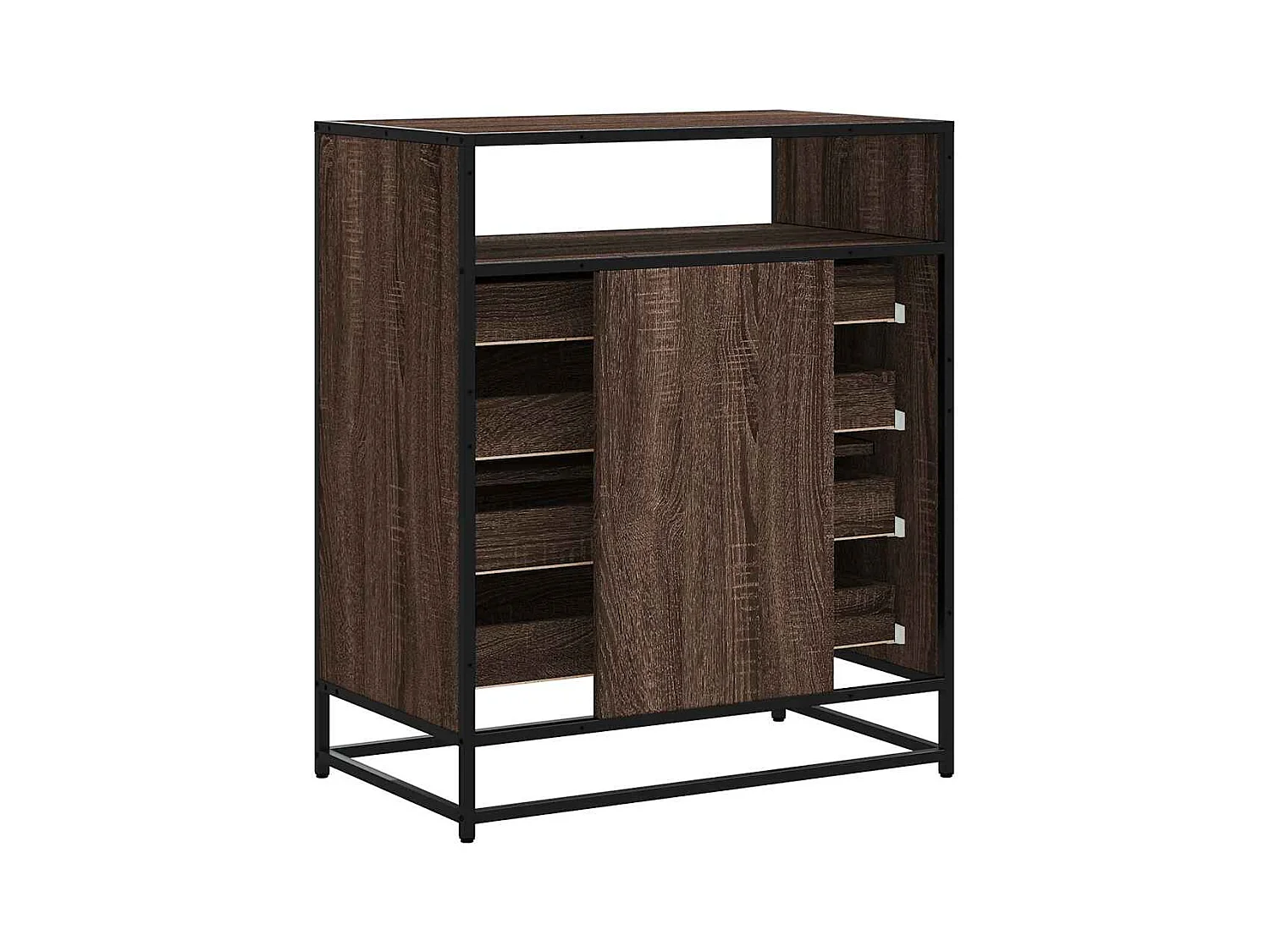 Commode chêne marron 70x41x83,5 cm bois d'ingénierie