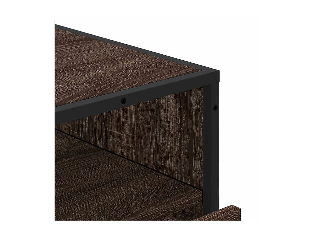 Commode chêne marron 70x41x83,5 cm bois d'ingénierie