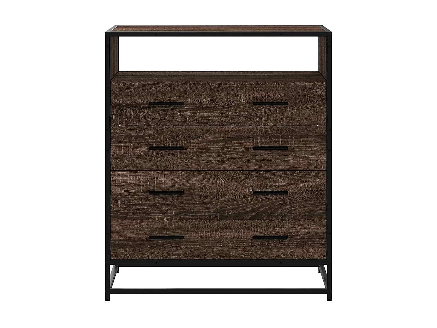 Commode chêne marron 70x41x83,5 cm bois d'ingénierie