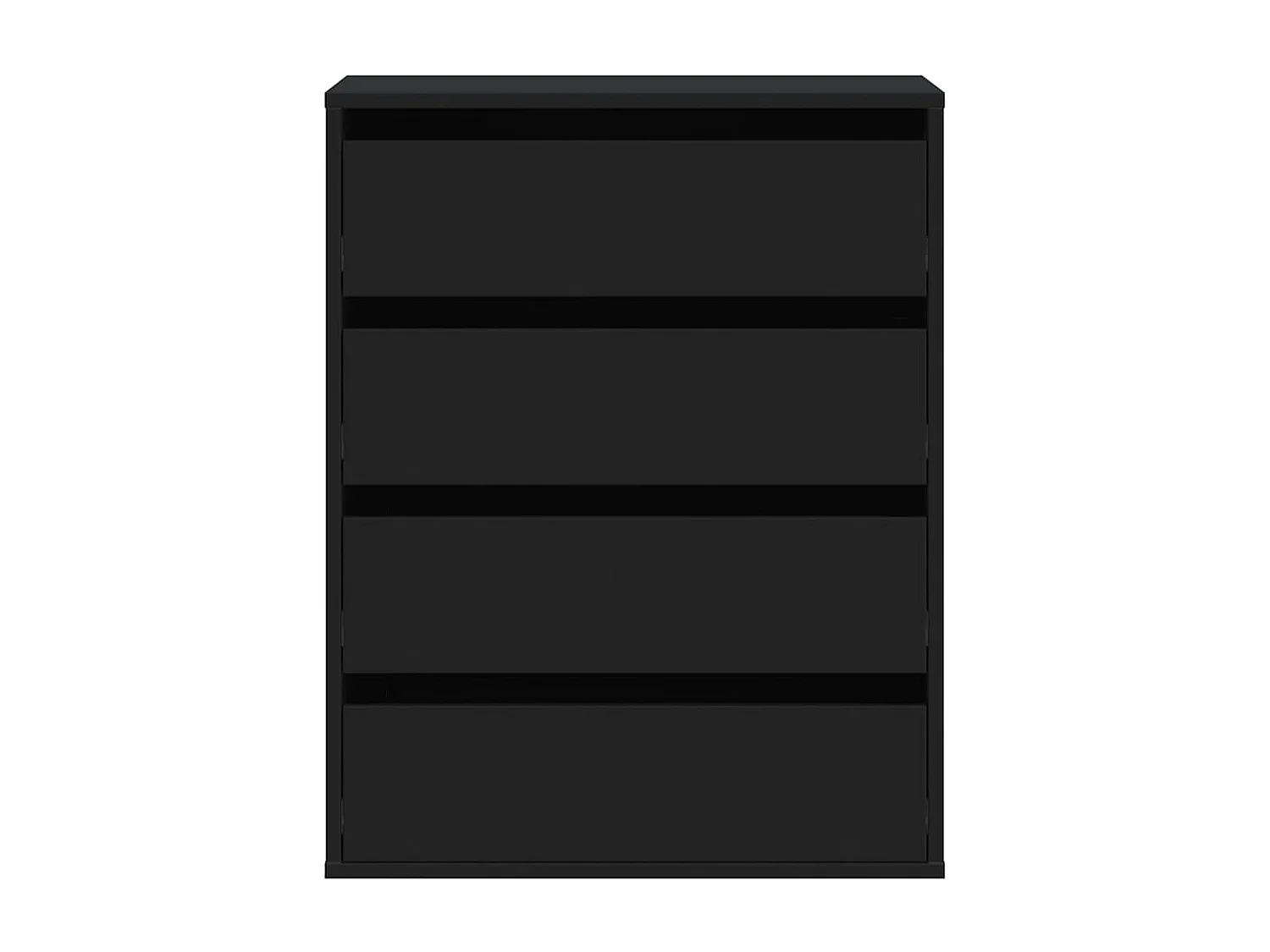 Commode d'angle noir 60x41x76 cm bois d'ingénierie