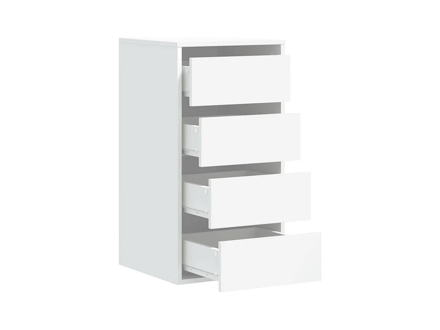 Witte hoekladekast 40x41x76 cm van bewerkt hout