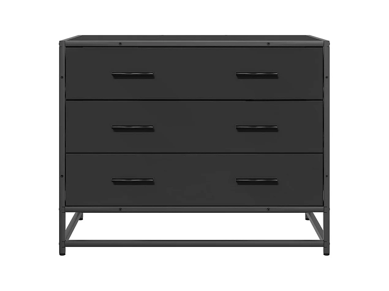 Armoire à tiroirs noir 70x41x56 cm bois d'ingénierie