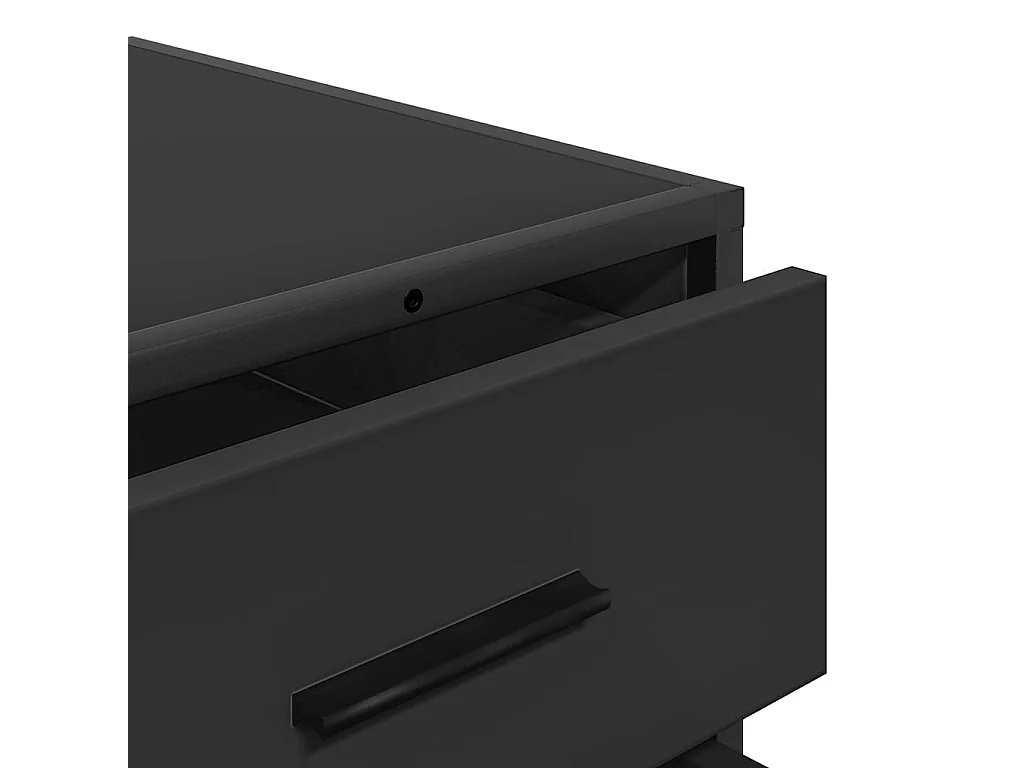 Armoire à tiroirs noir 70x41x56 cm bois d'ingénierie