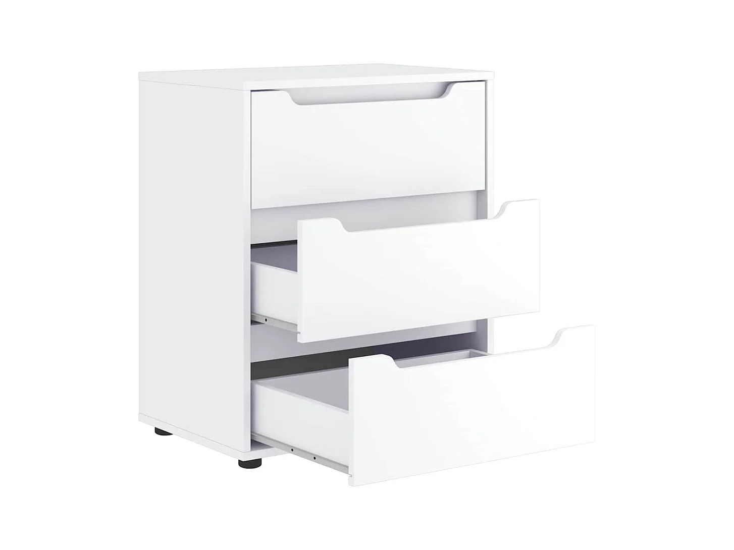 wit dressoir 60x40x73 cm bewerkt hout