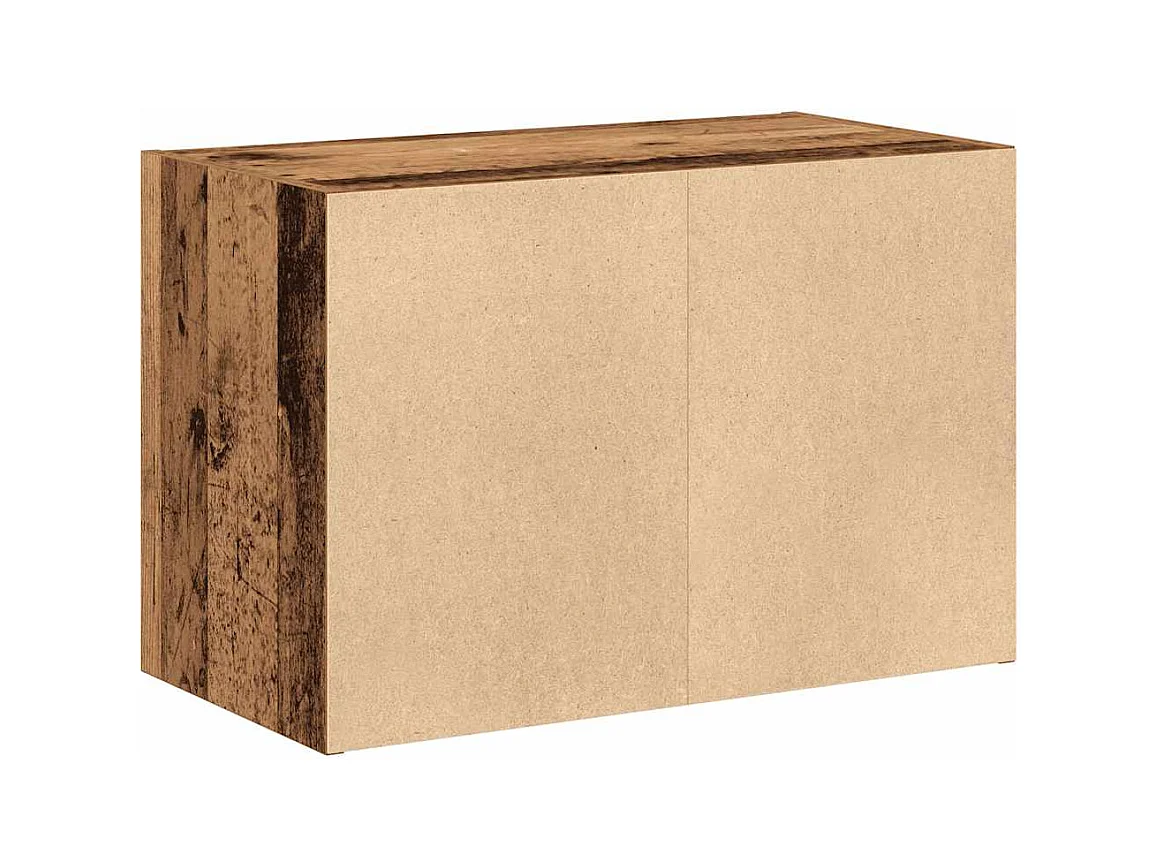 Armoire avec 2 tiroirs vieux bois 60x31x40 cm bois d'ingénierie