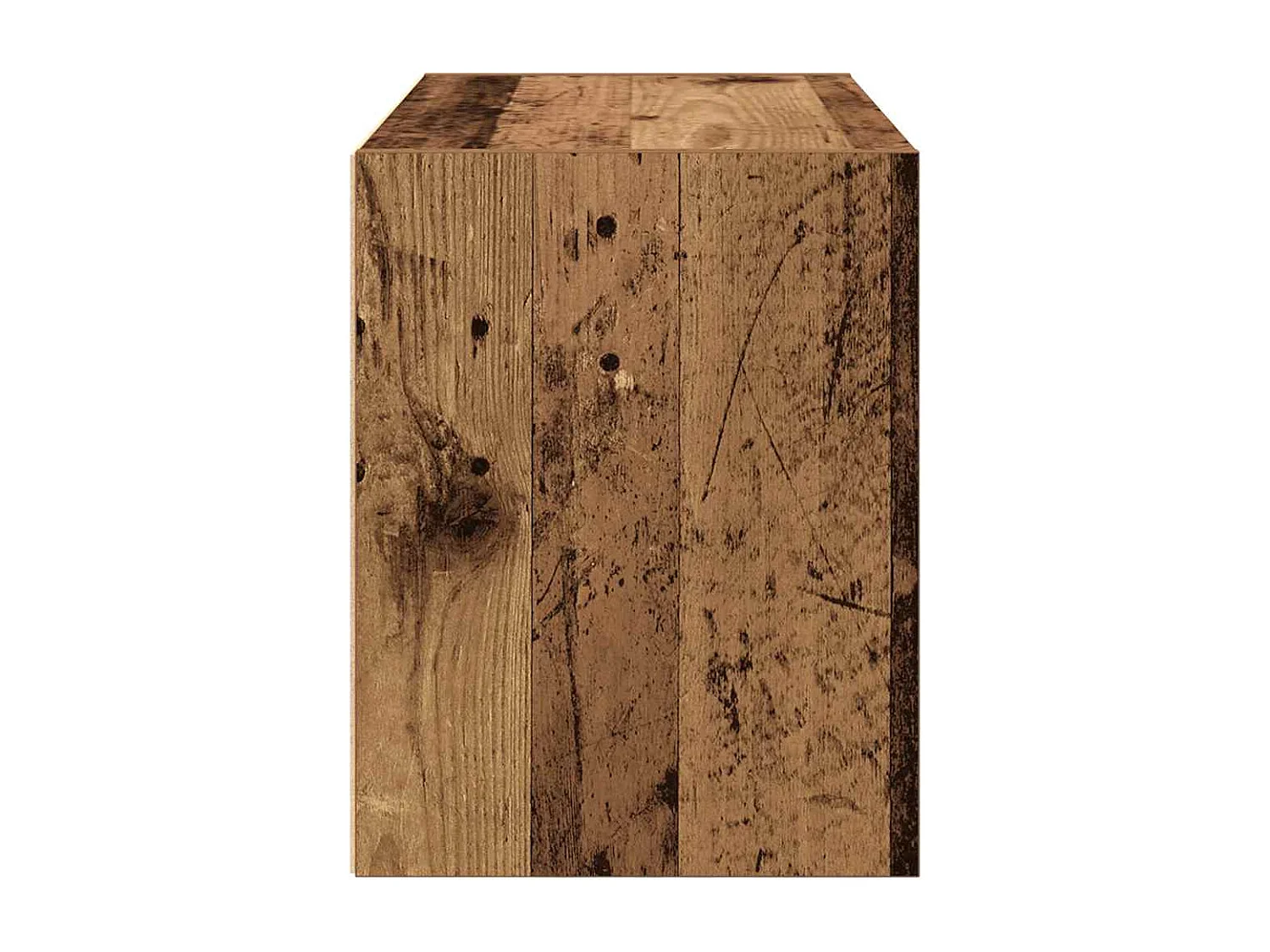 Armoire avec 2 tiroirs vieux bois 60x31x40 cm bois d'ingénierie