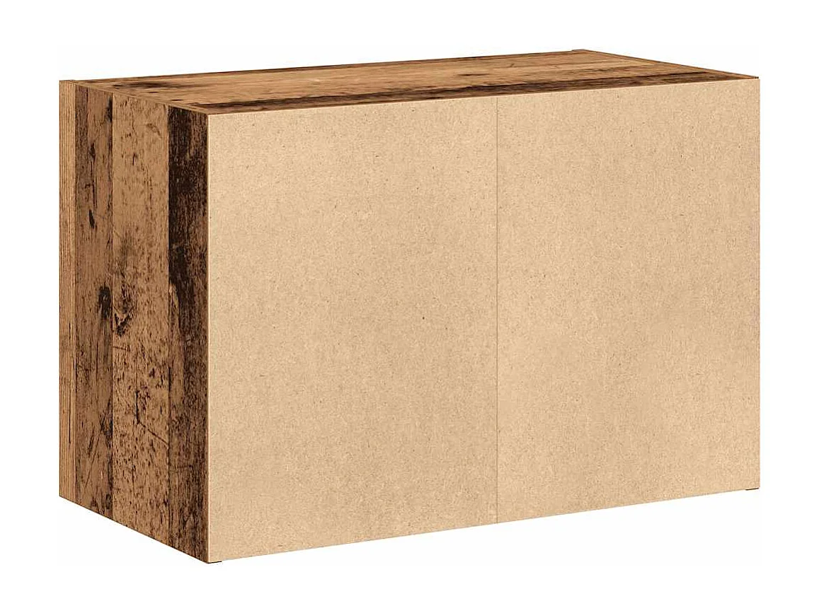 Armoire avec 2 tiroirs vieux bois 60x31x40 cm bois d'ingénierie