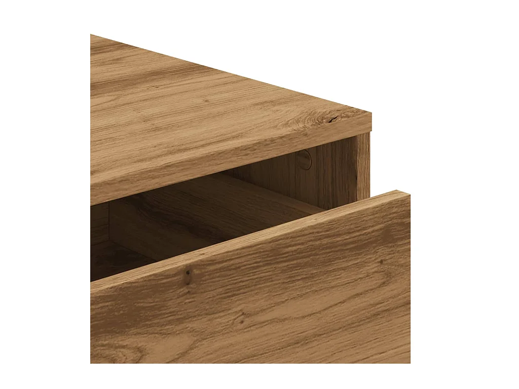 Handgemaakte eikenhouten hoekkast 60x41x58 cm van bewerkt hout