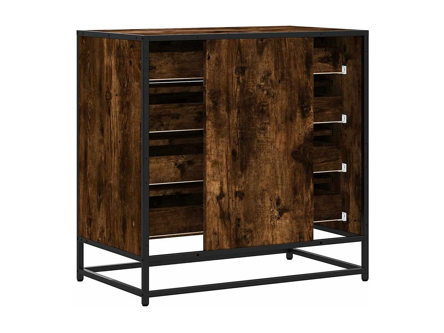 Commode chêne fumé 70x41x70 cm bois d'ingénierie