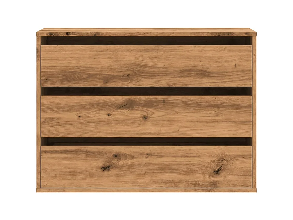 Handgemaakte eikenhouten hoekladekast 80x41x58 cm van bewerkt hout