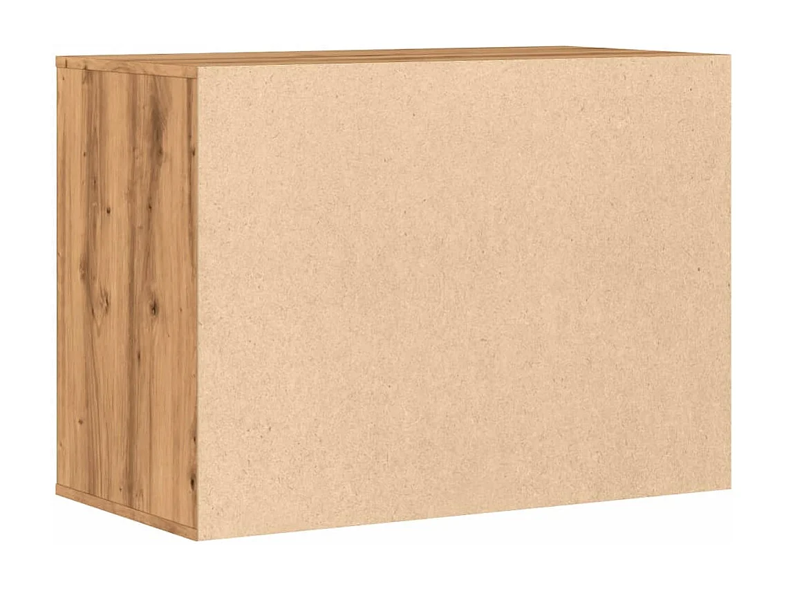 Commode d'angle chêne artisanal 80x41x58 cm bois d'ingénierie