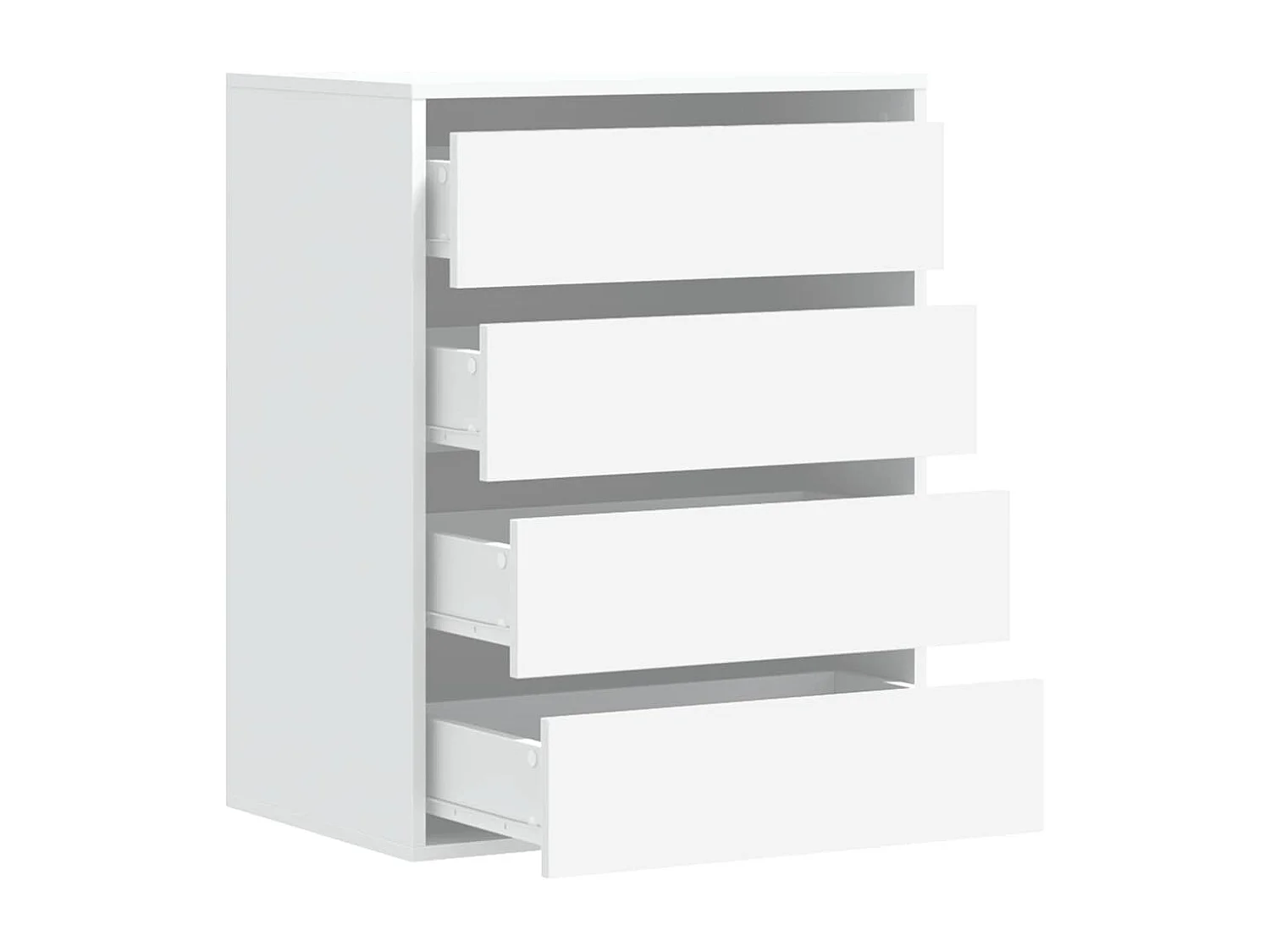 Cómoda esquinera blanca 60x41x76 cm madera contrachapada