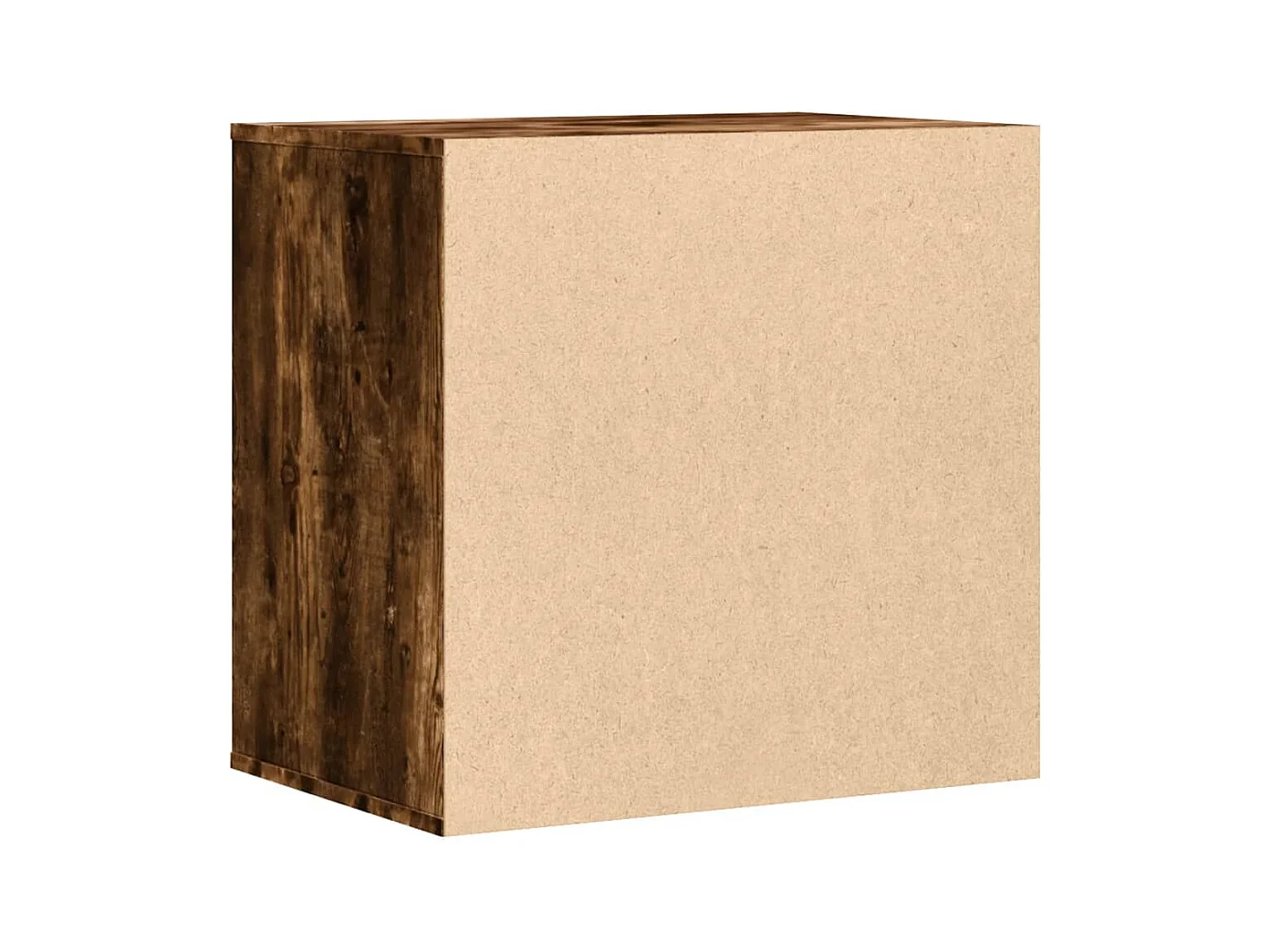 Gerookte eikenhouten hoekladekast 60x41x58 cm bewerkt hout