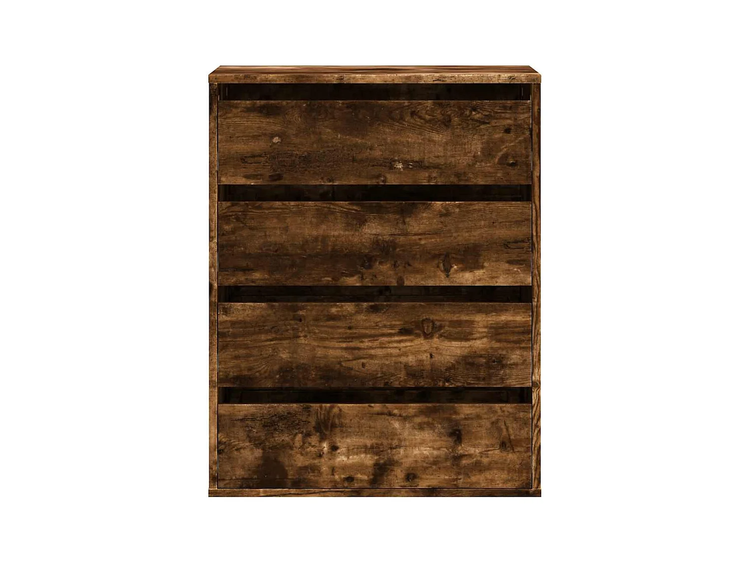 Gerookte eikenhouten hoekladekast 60x41x76 cm bewerkt hout