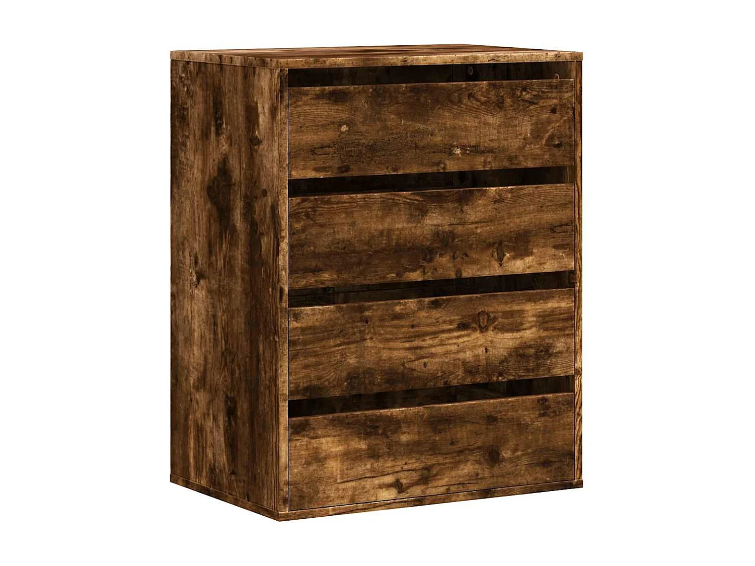 Commode d'angle chêne fumé 60x41x76 cm bois d'ingénierie