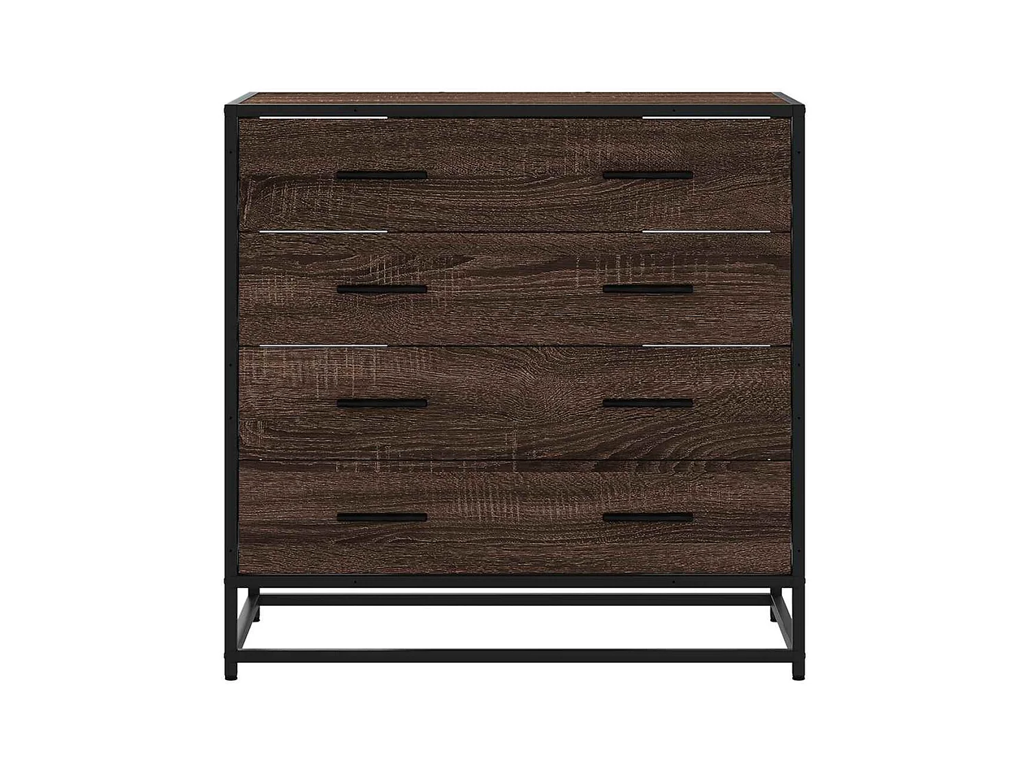 Commode chêne marron 70x41x70 cm bois d'ingénierie