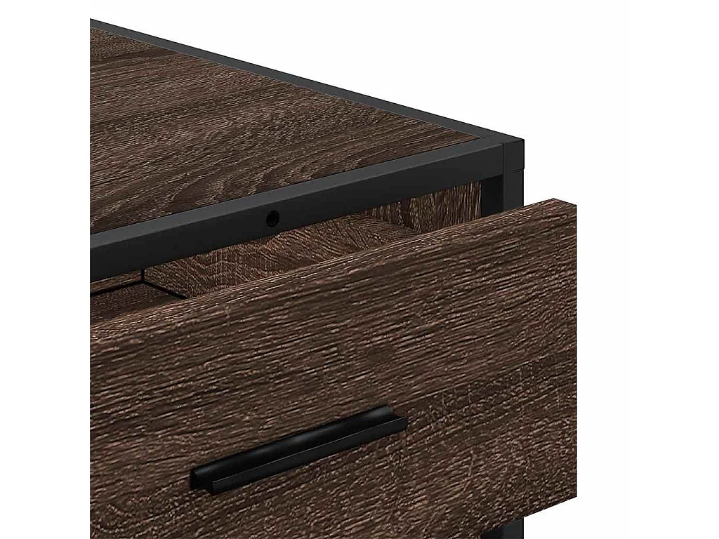 Commode chêne marron 70x41x70 cm bois d'ingénierie