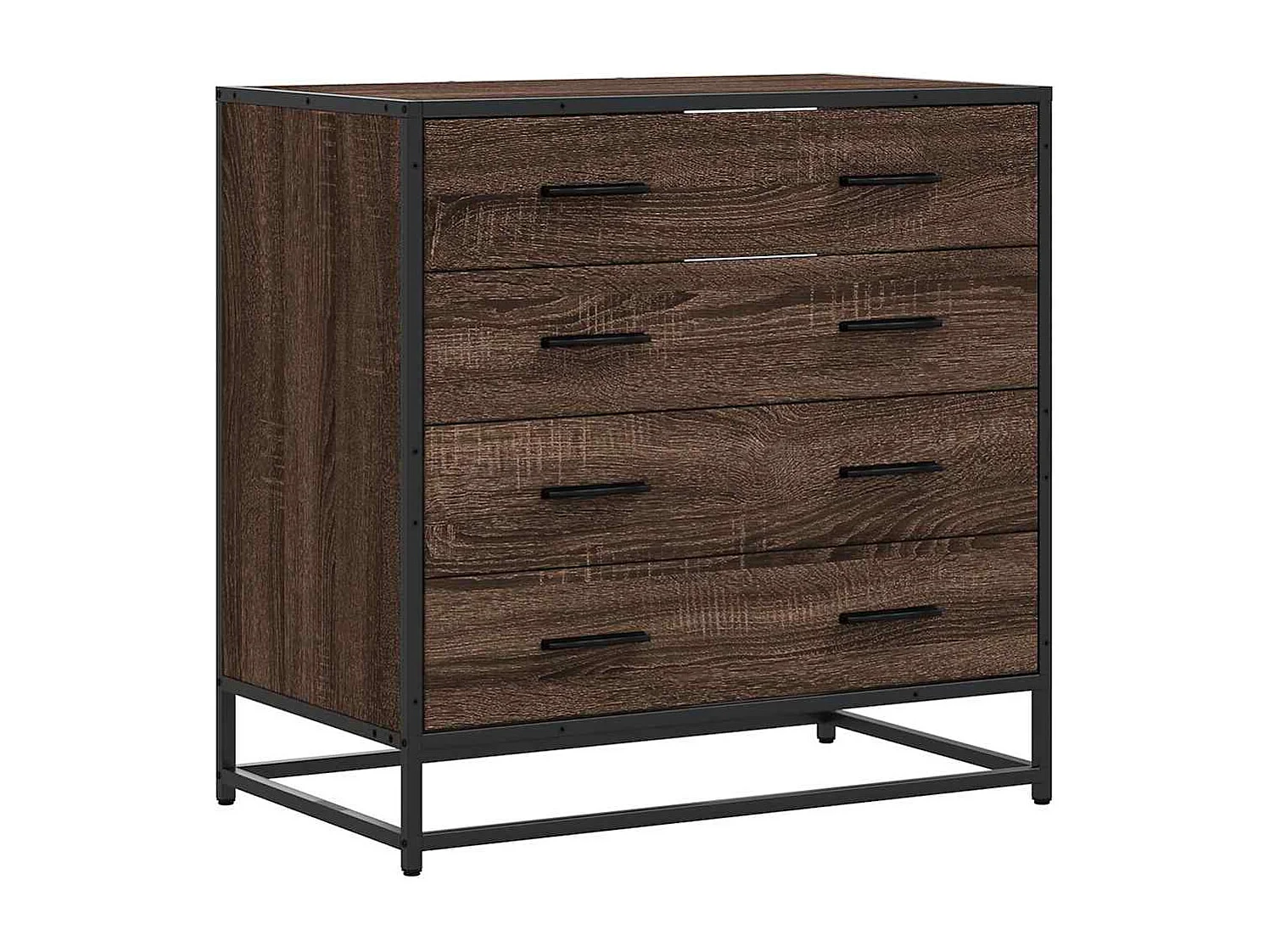 Commode chêne marron 70x41x70 cm bois d'ingénierie