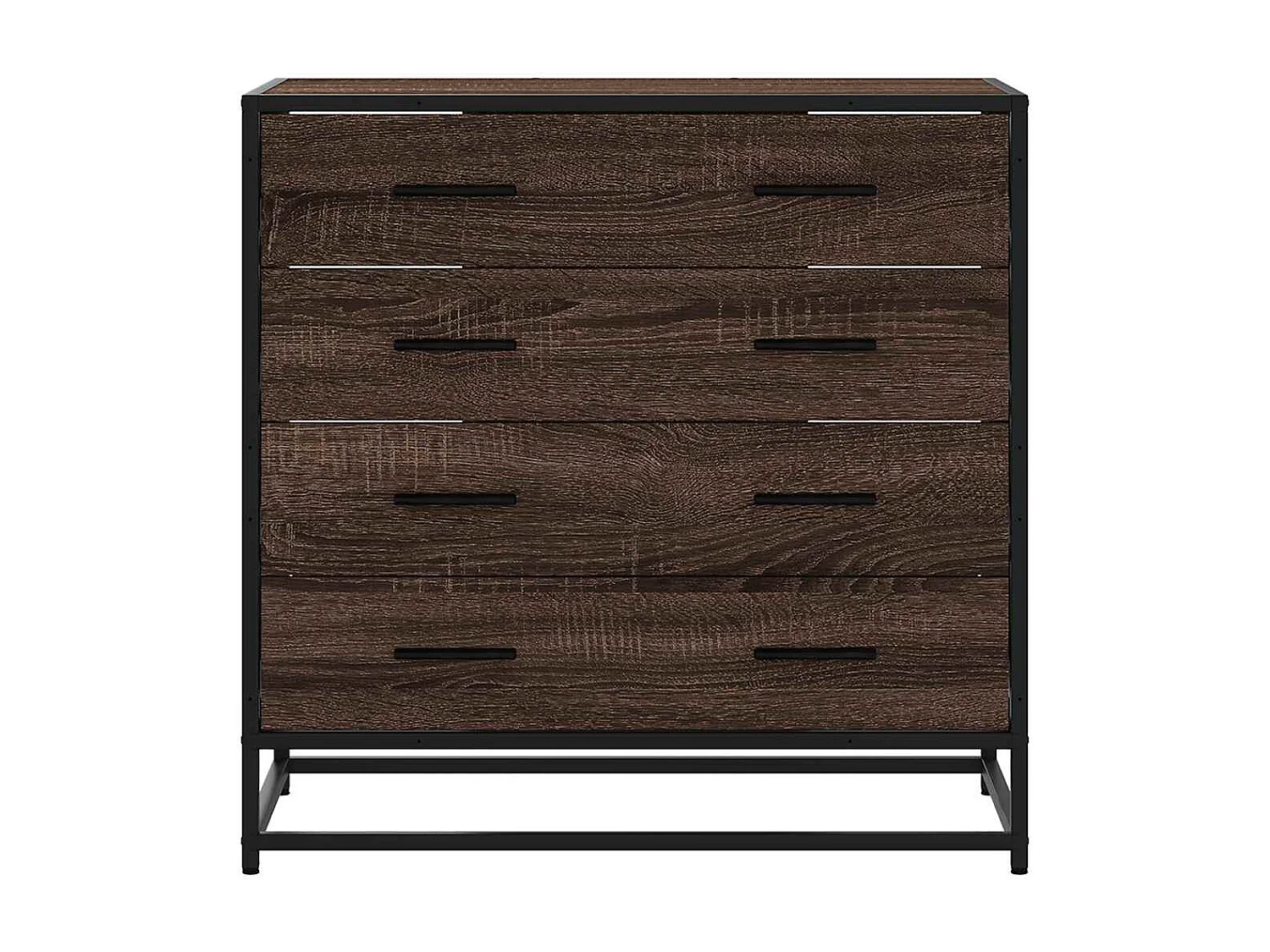 Commode chêne marron 70x41x70 cm bois d'ingénierie