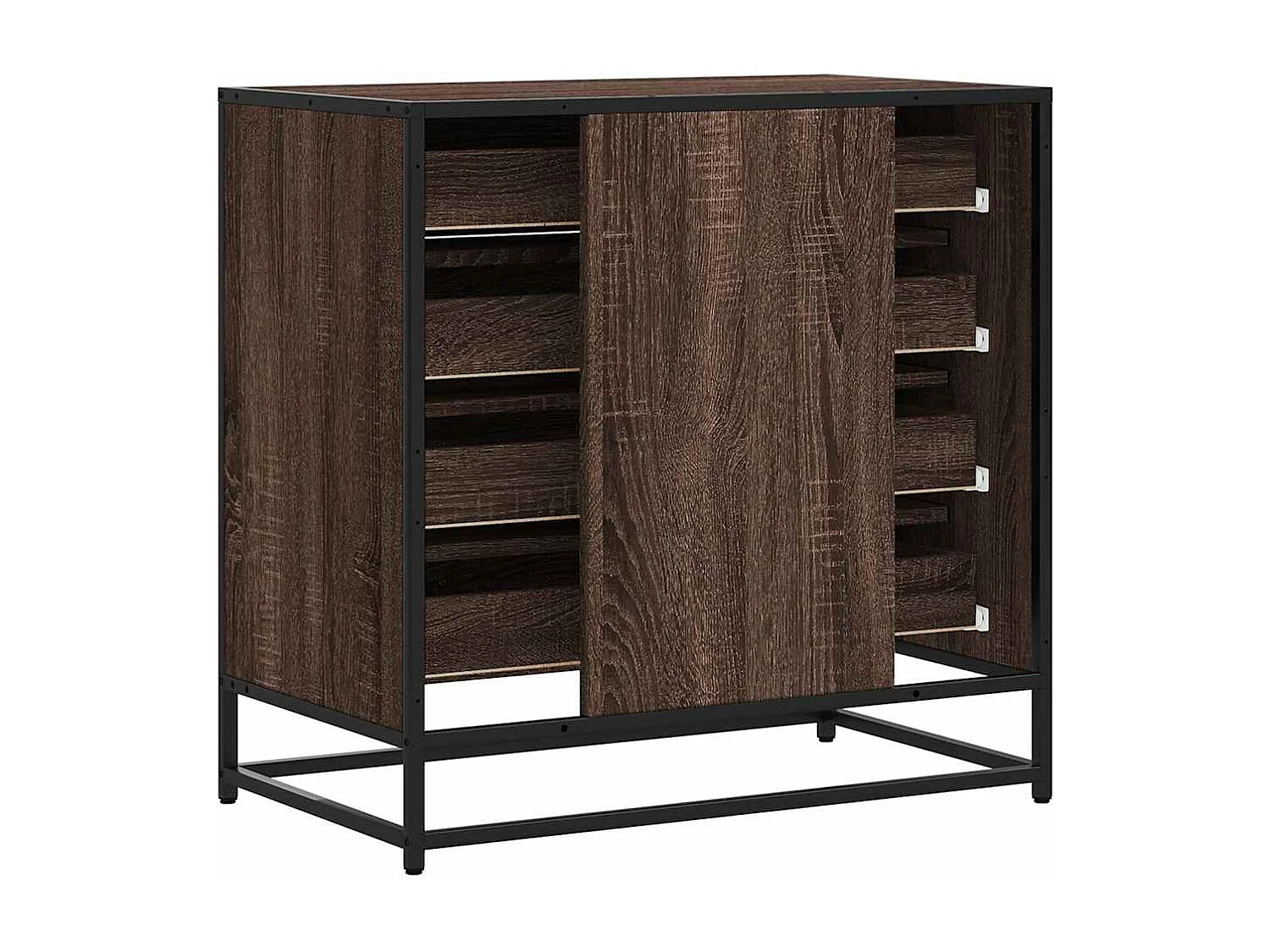 Commode chêne marron 70x41x70 cm bois d'ingénierie