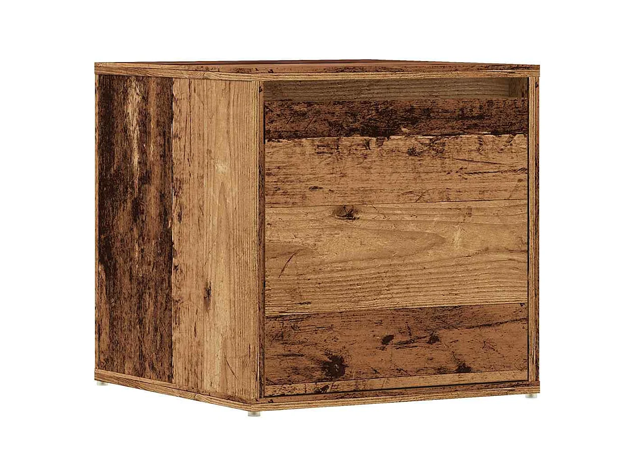 Tiroir boîte vieux bois 40,5x40x40 cm bois d'ingénierie