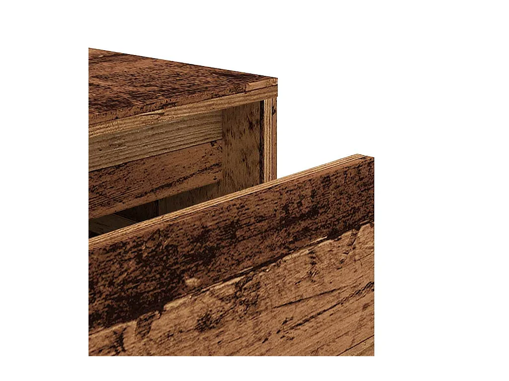 Tiroir boîte vieux bois 40,5x40x40 cm bois d'ingénierie