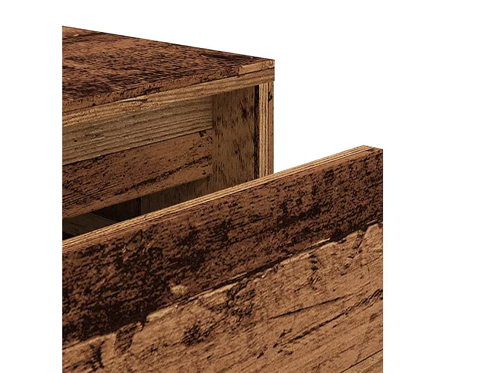 Tiroir boîte vieux bois 40,5x40x40 cm bois d'ingénierie