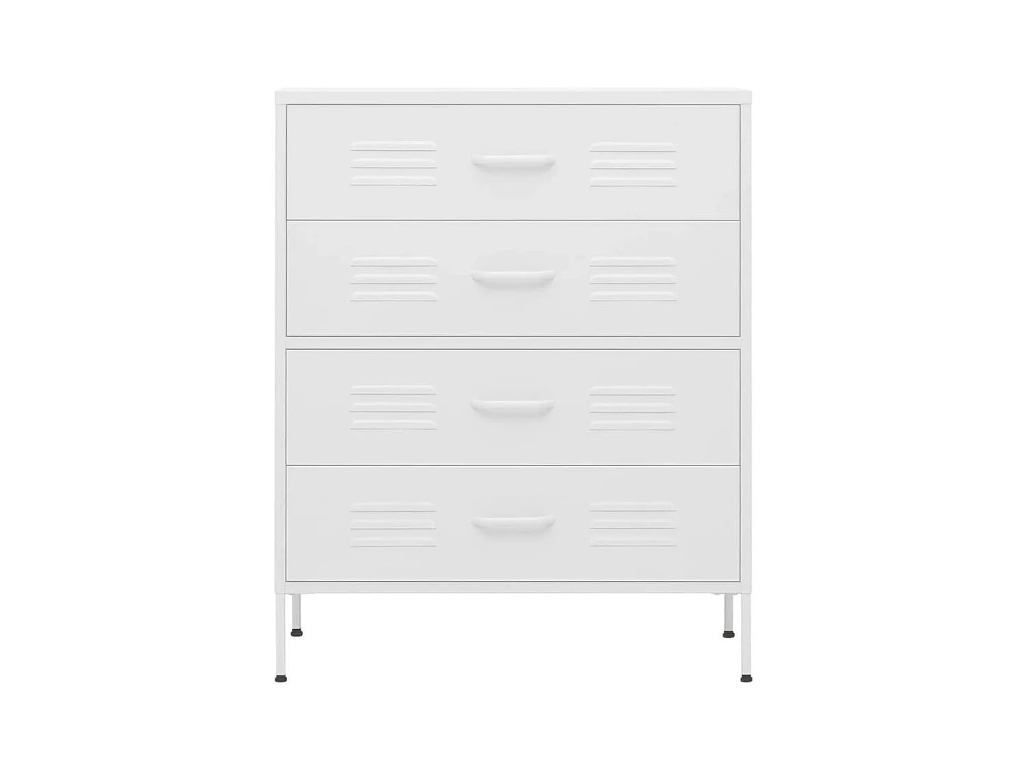 Witte ladekast 80x35x101,5 cm Staal