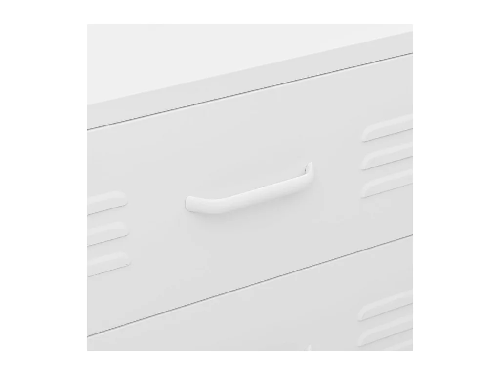 Witte ladekast 80x35x101,5 cm Staal