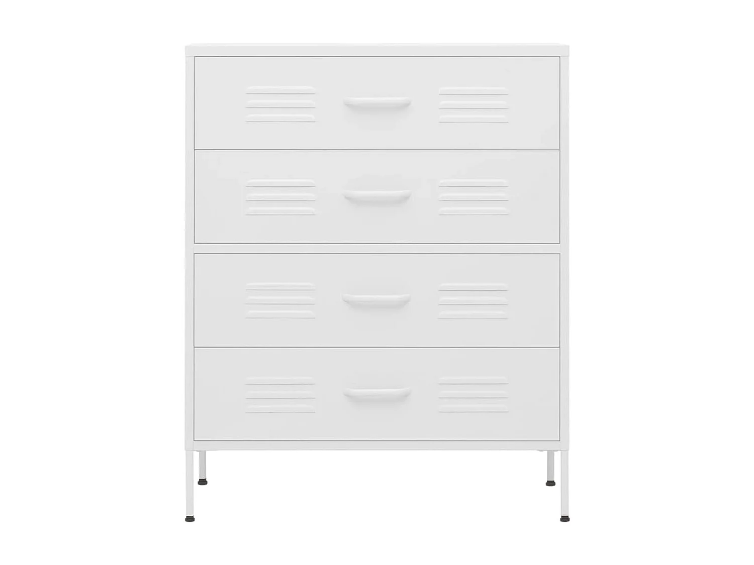 Cómoda blanca 80x35x101,5 cm Acero