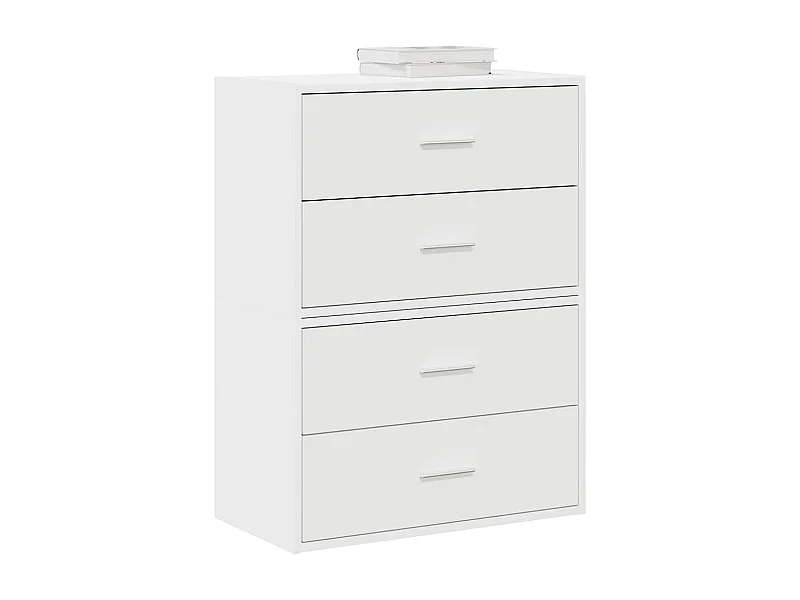 Armoires avec 2 tiroirs 2pcs blanc 60x31x40cm bois d'ingénierie