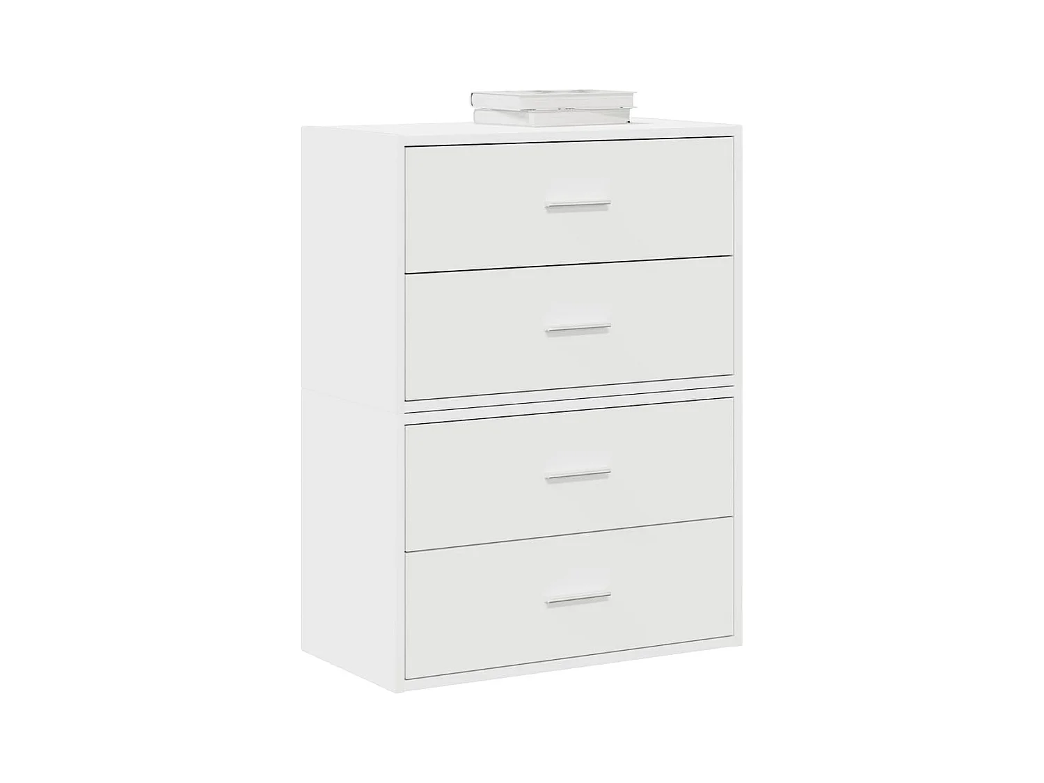 Armoires avec 2 tiroirs 2pcs blanc 60x31x40cm bois d'ingénierie
