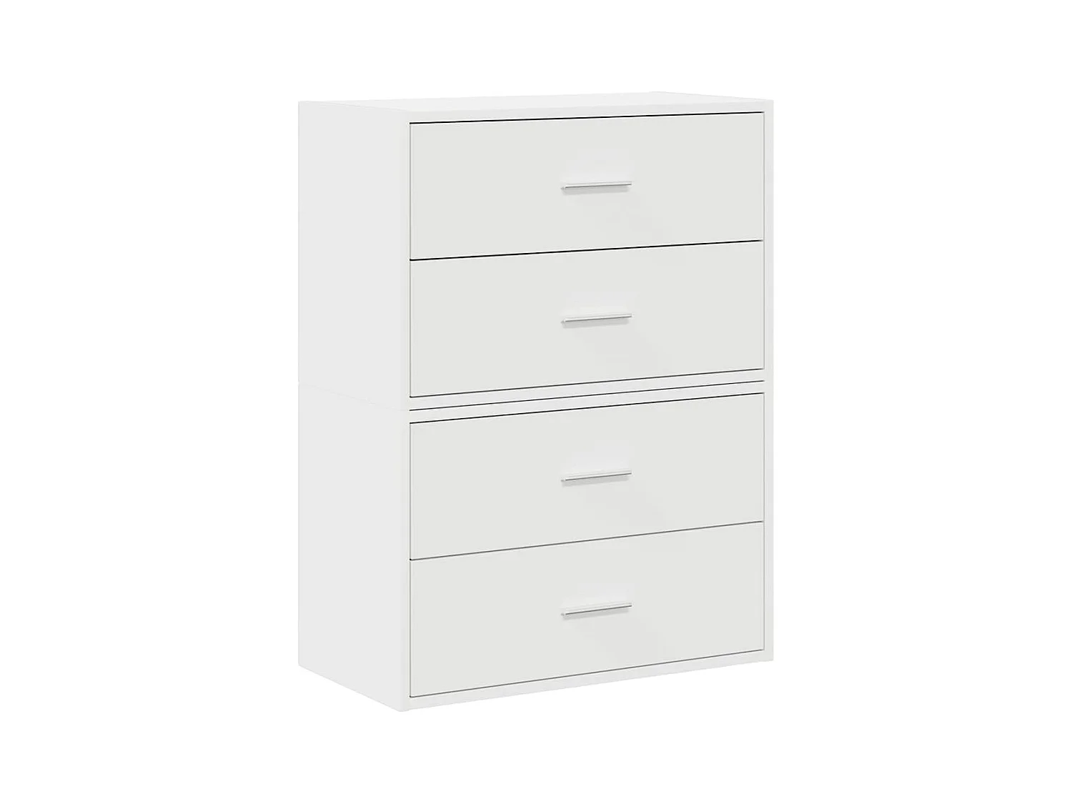 Armoires avec 2 tiroirs 2pcs blanc 60x31x40cm bois d'ingénierie