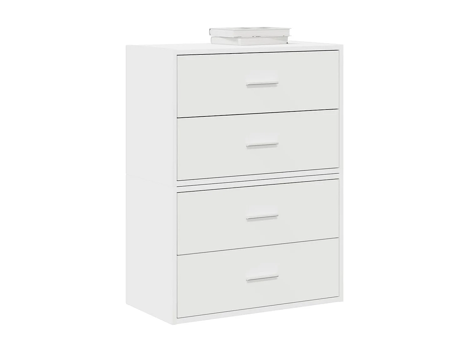 Armoires avec 2 tiroirs 2pcs blanc 60x31x40cm bois d'ingénierie