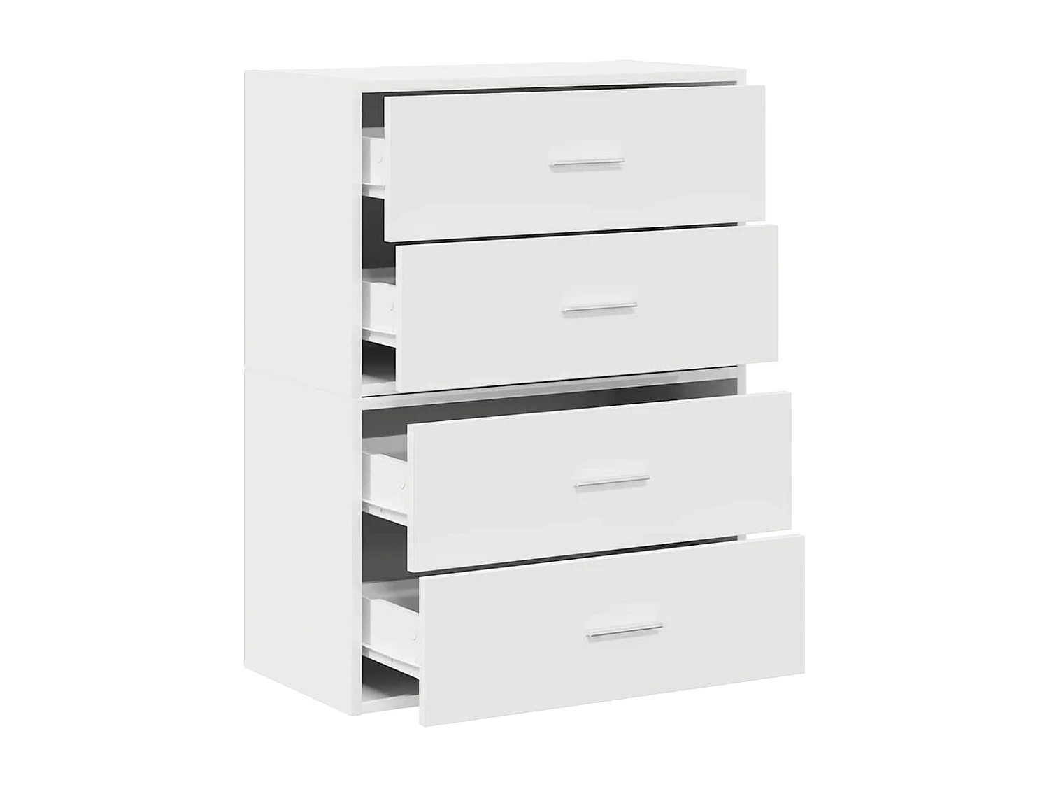 Armoires avec 2 tiroirs 2pcs blanc 60x31x40cm bois d'ingénierie