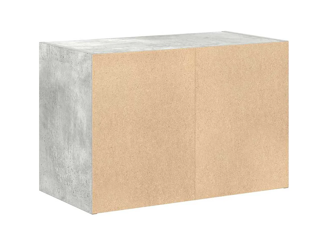 Kast met 2 lades, betongrijs, 60x31x40 cm, bewerkt hout