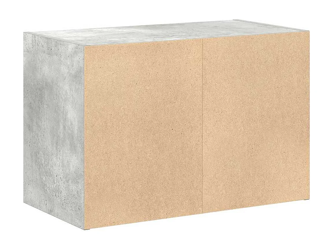 Armoire avec 2 tiroirs gris béton 60x31x40 cm bois d'ingénierie