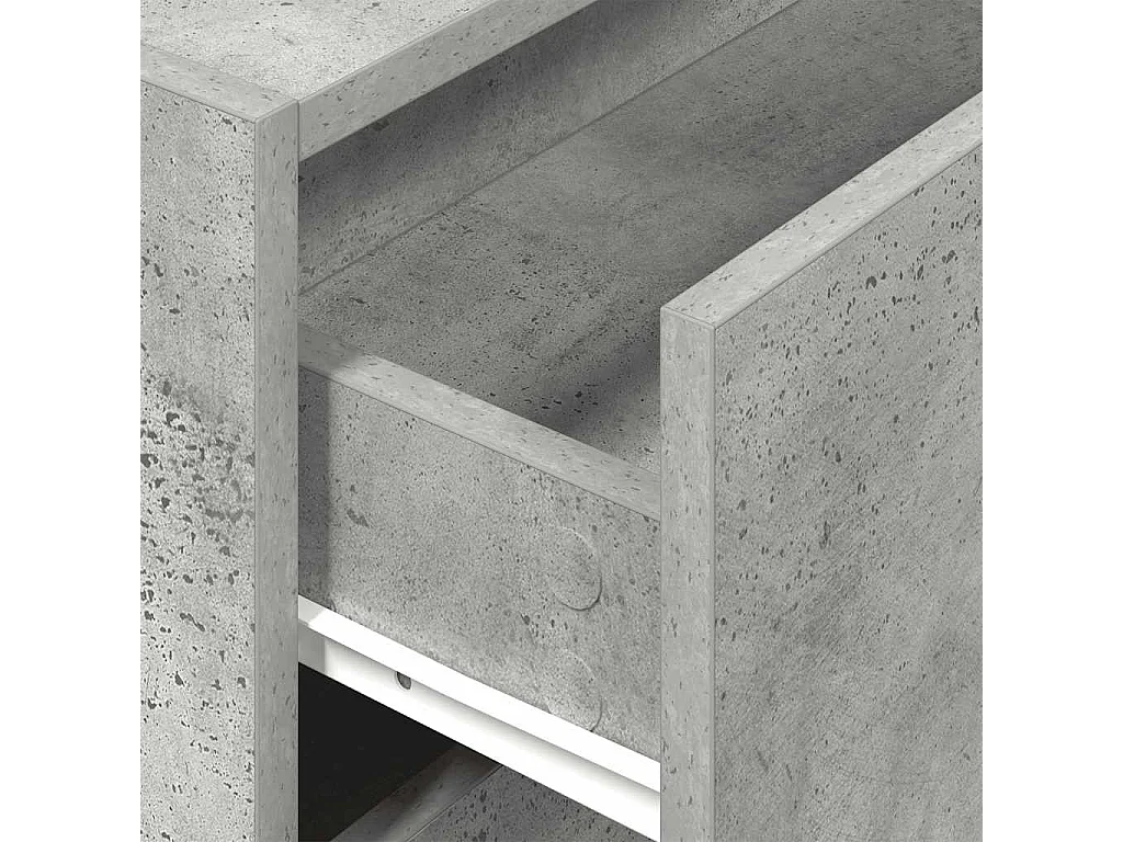 Armoire avec 2 tiroirs gris béton 60x31x40 cm bois d'ingénierie